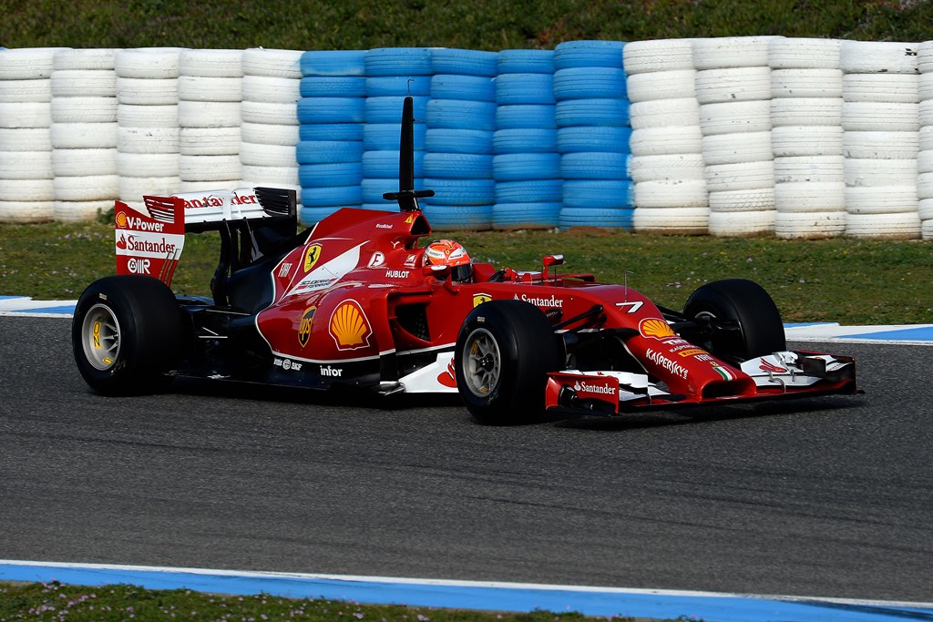 Kimi Raikkonen sluttede bedst på en meget rodet første test-dag på Jerez
(Foto: Ferrari Media)